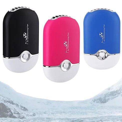 Color: Pink - Porta Cooler Portable Air Conditioning USB Powered Personal Mini Fan