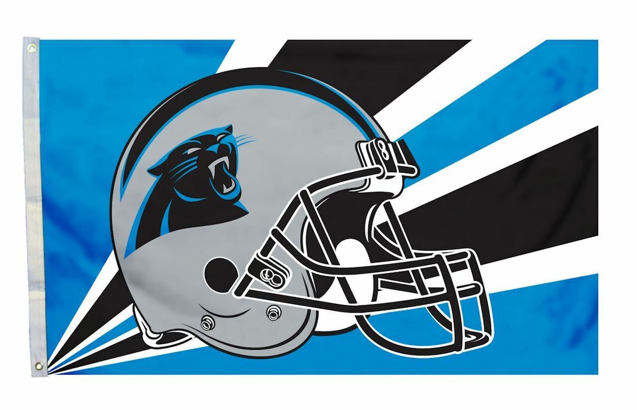 Carolina Panthers Flag 3x5 Helmet Design - Special Order