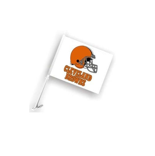 Cleveland Browns Flag Car Style White