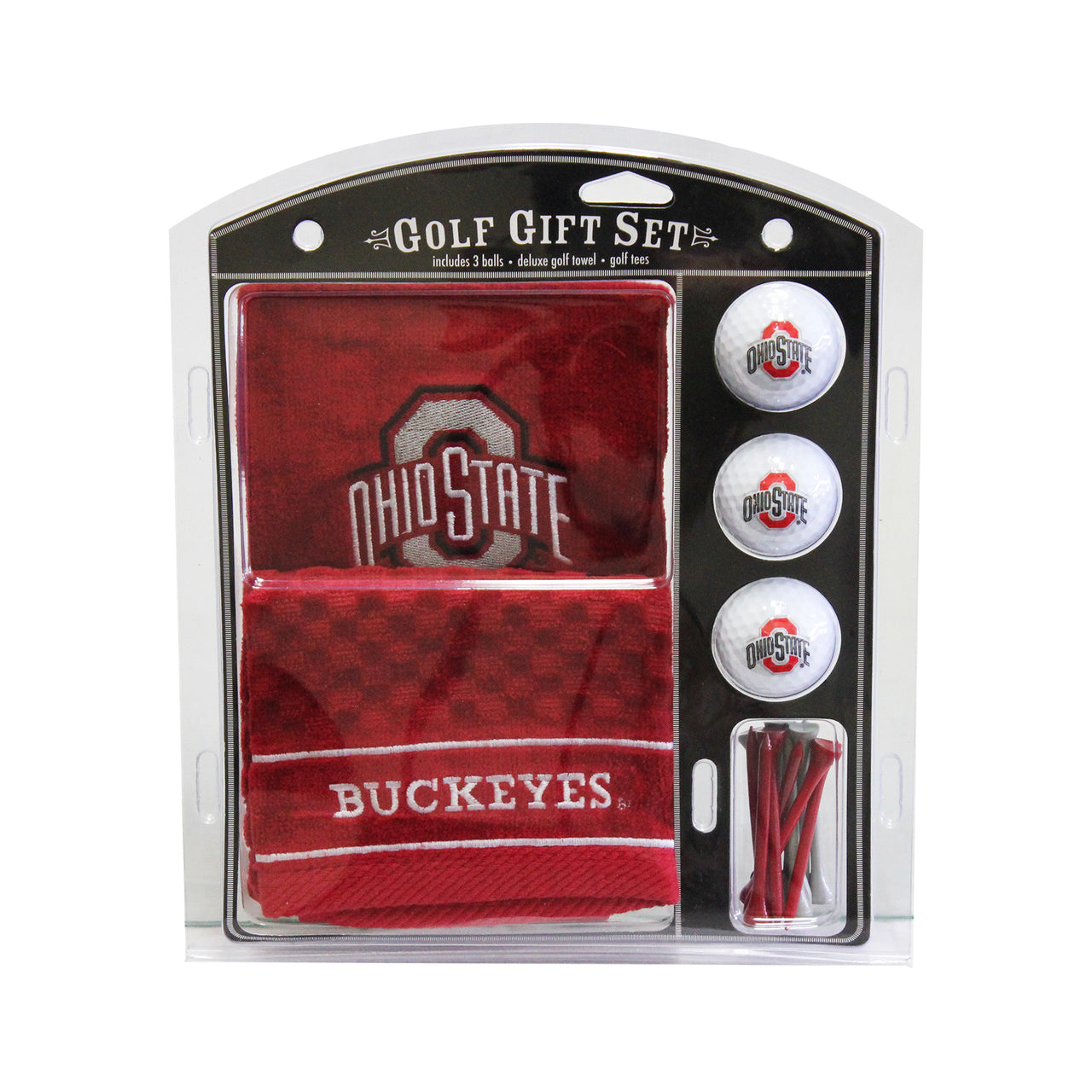 Ohio State Buckeyes Golf Gift Set with Embroidered Towel