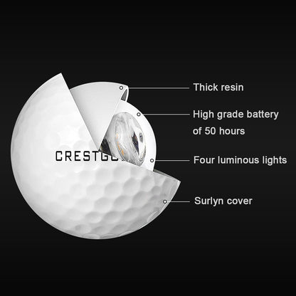 6Pcs Glow In The Dark Light Up Luminous LED Golf Balls For Night Practice Gift for Golfers