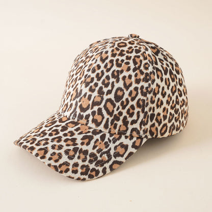 New baseball cap ladies casual neutral European and American leopard print peaked cap summer sports sunscreen sun hat