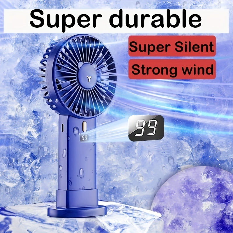 Portable Handheld Fan With Led Display