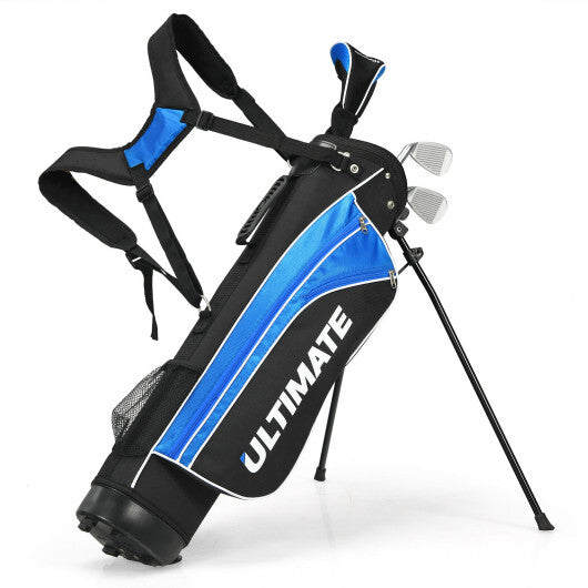 Junior Complete Golf Club Set For Age 8 to 10-Blue - Color: Blue