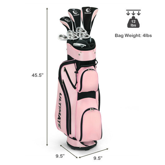 Women's Beginner Complete Golf Club Set With Alloy Driver - 10 Pieces