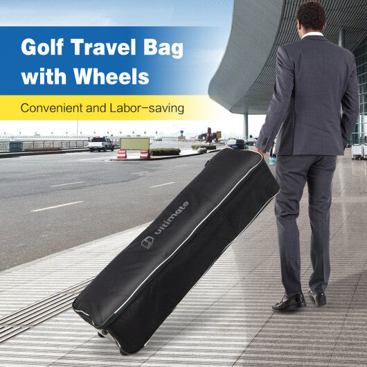 Soft-Sided Golf Travel Bag with Wheels - Color: Black